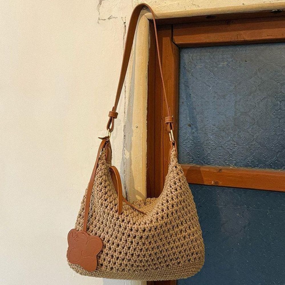 Women Bags Handmade - New Handmade Woven Handbag Hollow Design