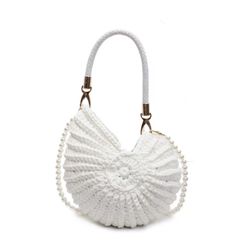 Women Bags Handmade - Creative Conch Shaped Crochet Women Shoulde
