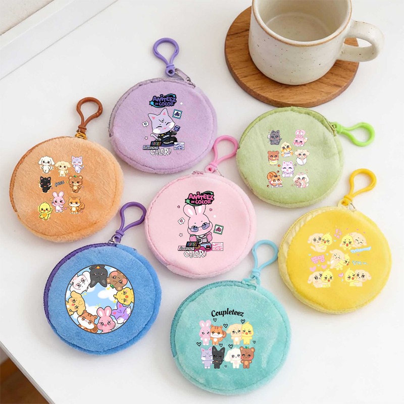 Women Bags For Gift - Kpop ATEEZ Idol Coin Purses Keychain