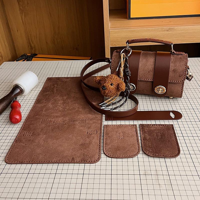 Women Bags Handmade - DIY Knitted Bag Beginner-made brown small