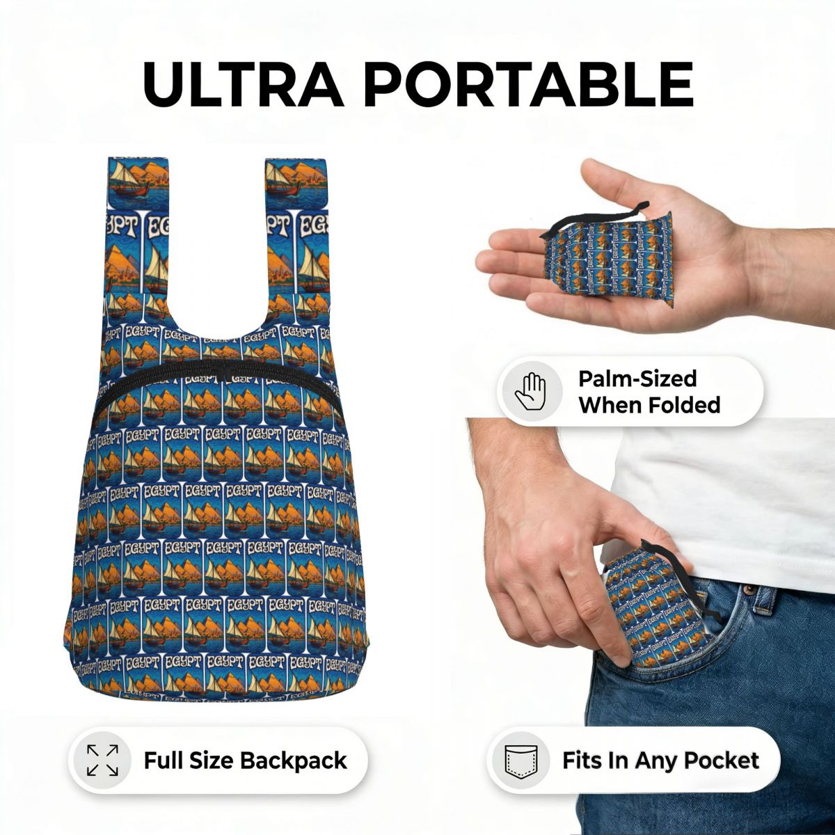 Egypt Piramids Retro Backpack  - Women Bags In Egypt 评论和价格
