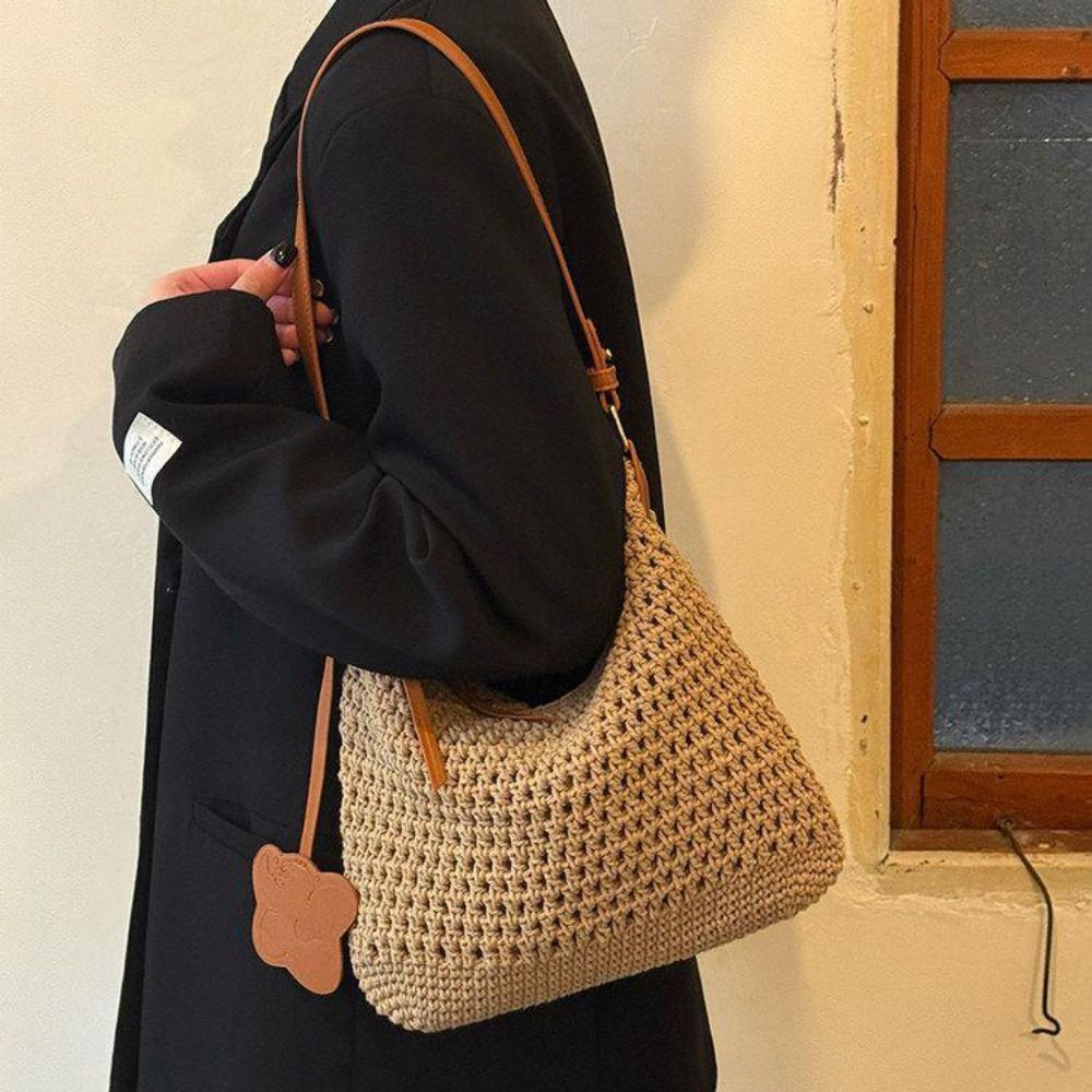 New Handmade Woven Handbag Hol - Women Bags Handmade 评论和价格