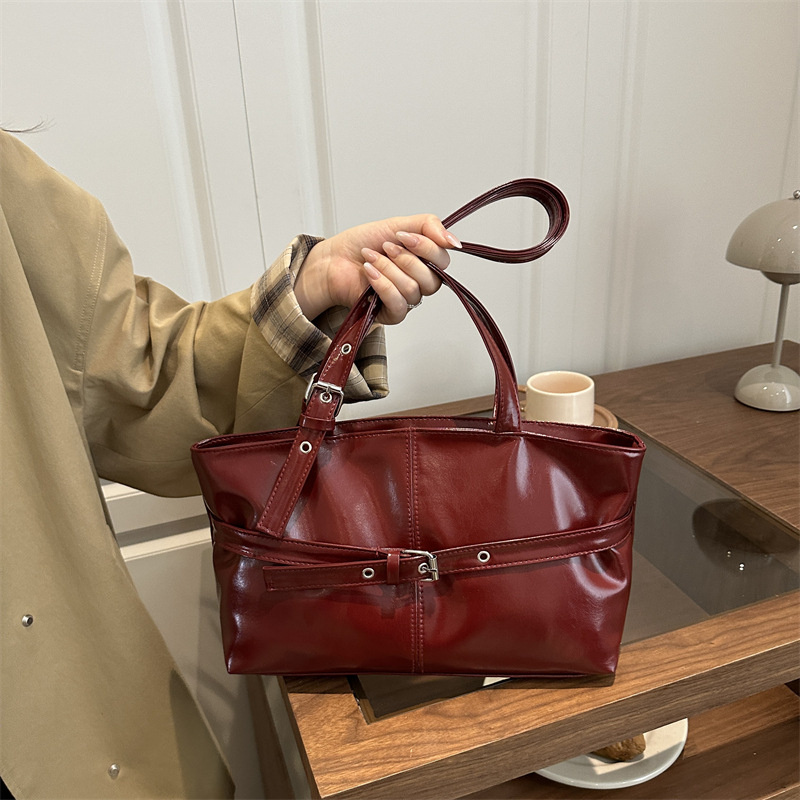 Luxury Wine Red Underarm Bag f - Women Bags For Airport 评论和价格