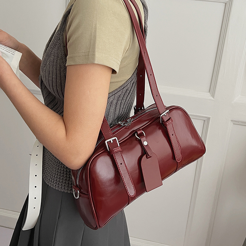 Women's PU Leather Boston Bag  - Women Bags For Airport 评论和价格