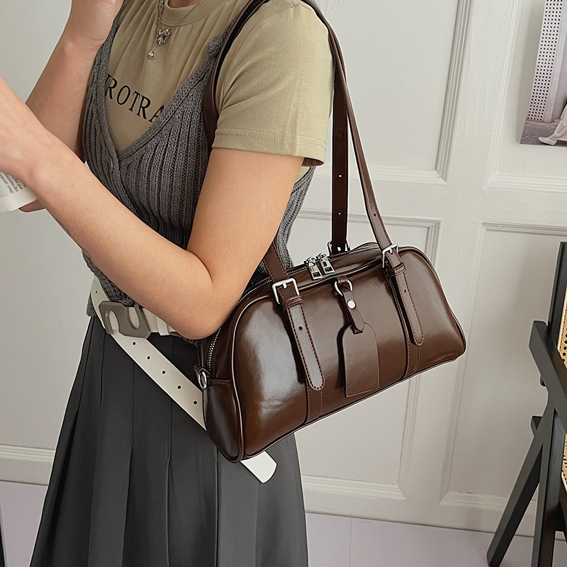 Women's PU Leather Boston Bag  - Women Bags For Airport 评论和价格