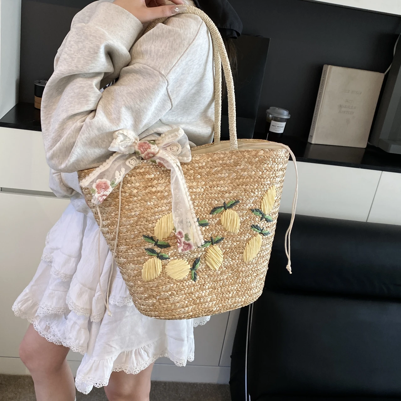 Large Capacity Beach Shoulder  - Women Bags Handmade 评论和价格