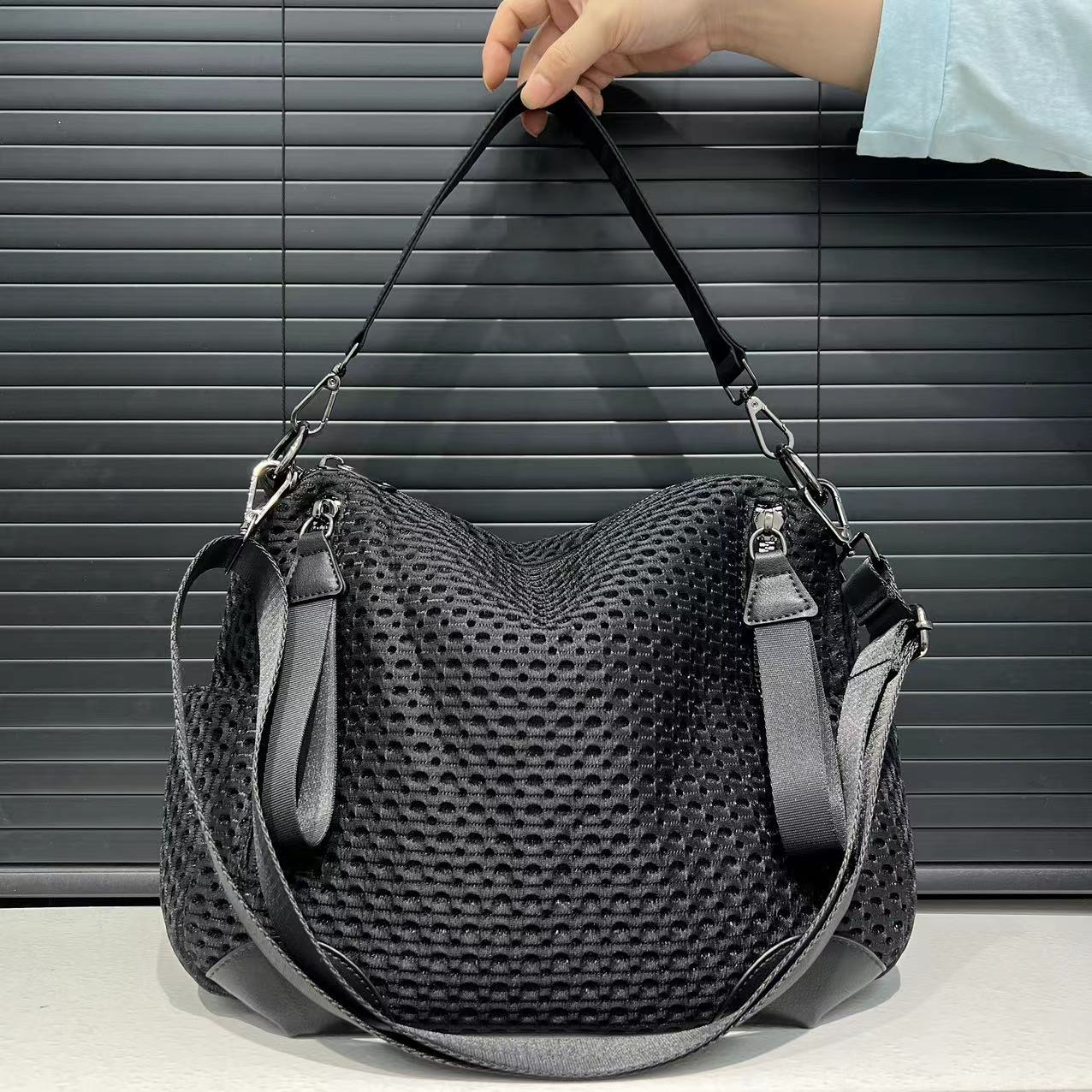 Fashionable neutral mesh splic - Women Bags For Airport 评论和价格