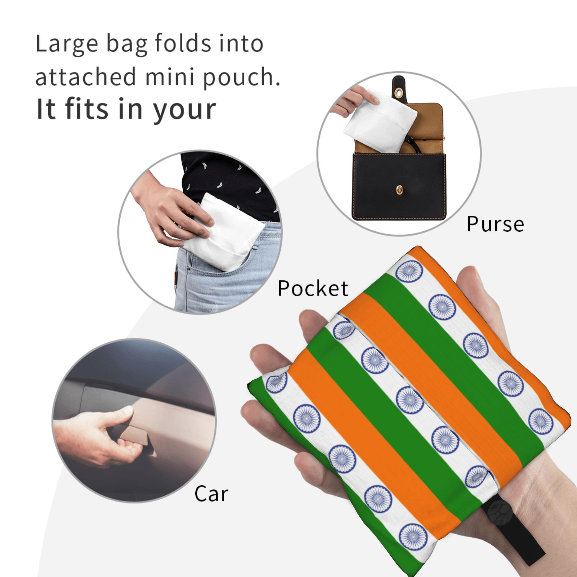 Reusable Flag Of Indias Shoppi - Women Bags India 评论和价格