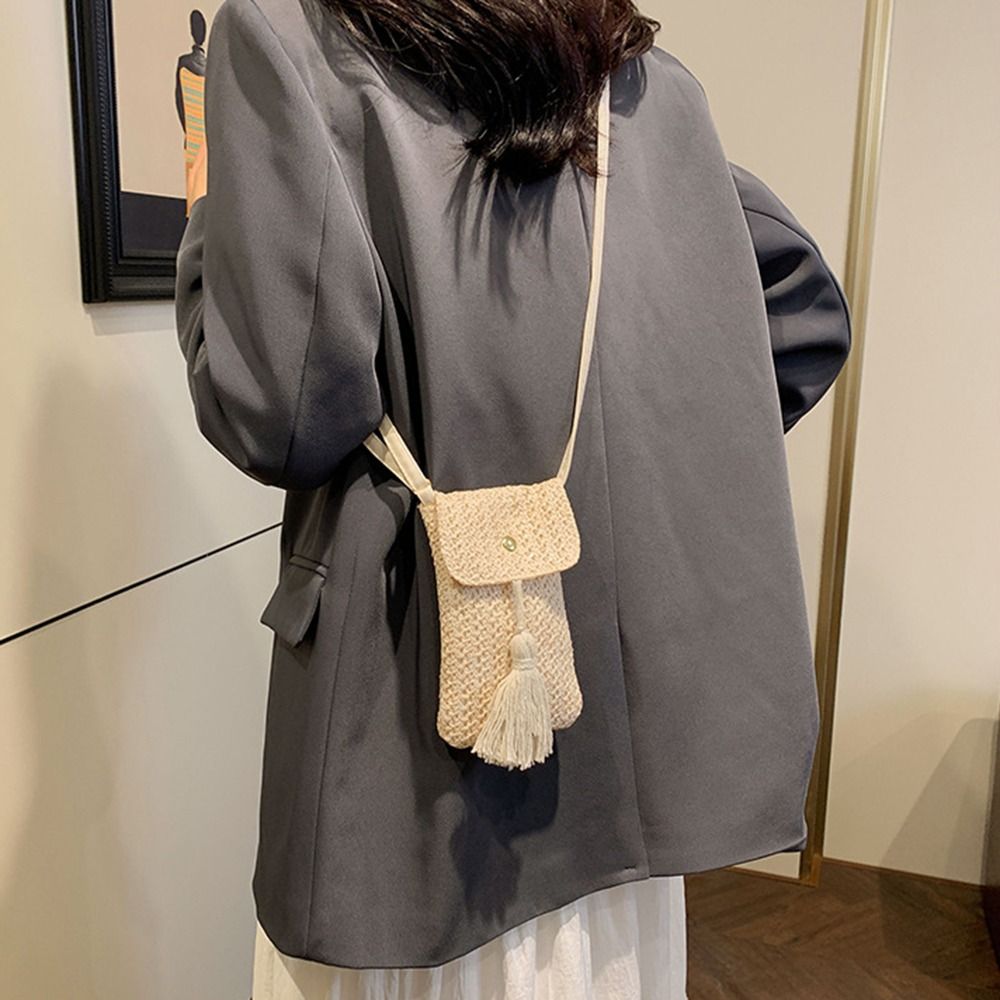 Portable Weaving Straw Woven H - Women Bags Handmade 评论和价格