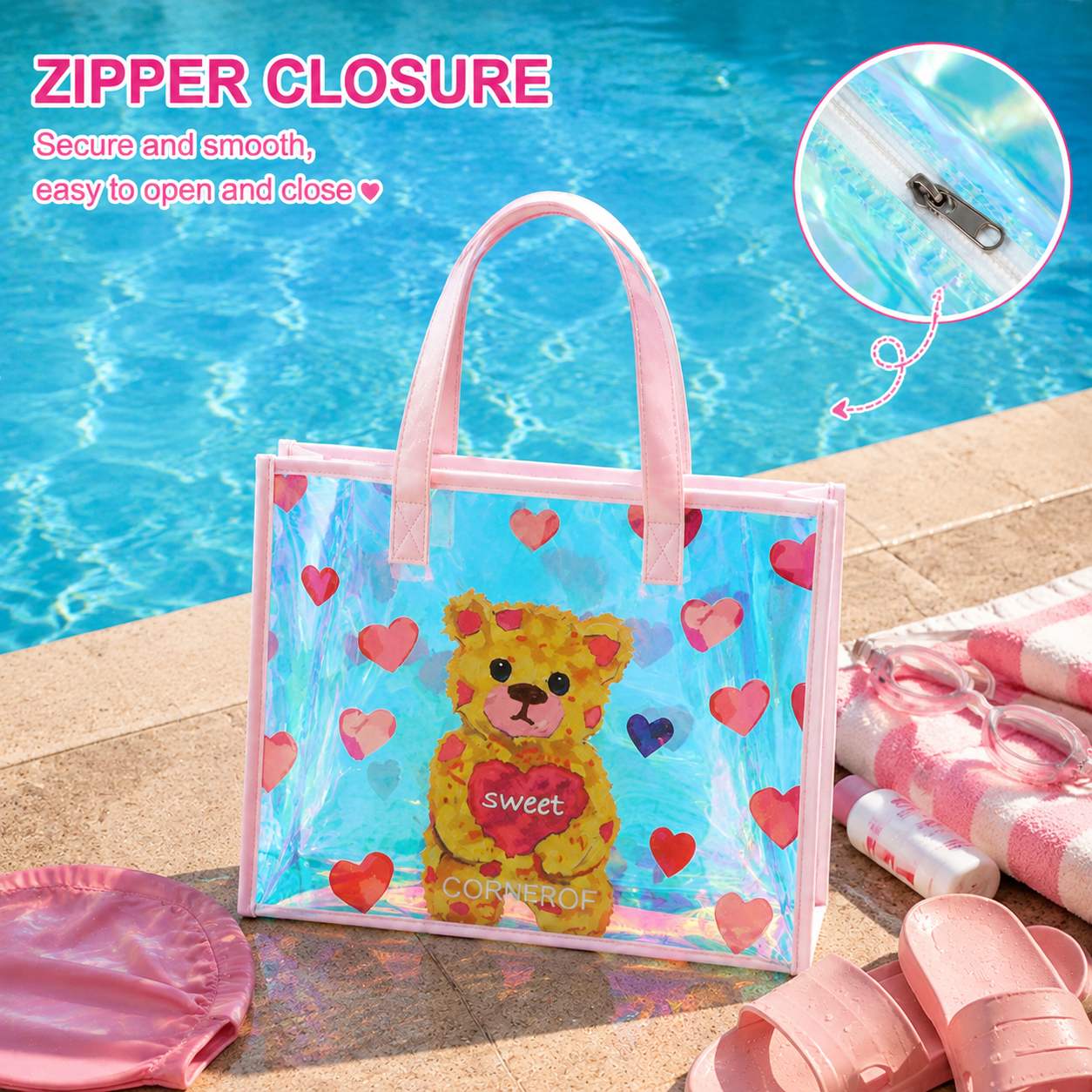 Holographic Transparent Tote B - Women Bags Lv 评论和价格