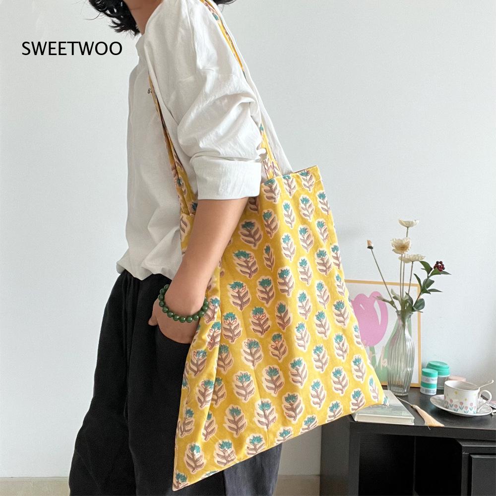 Pastoral Plant Print Soft Wove - Women Bags India 评论和价格