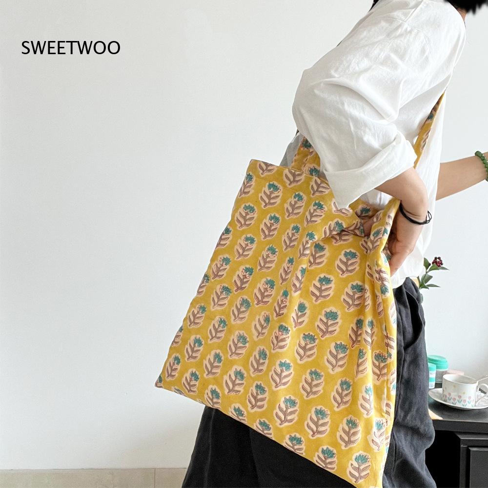 Pastoral Plant Print Soft Wove - Women Bags India 评论和价格