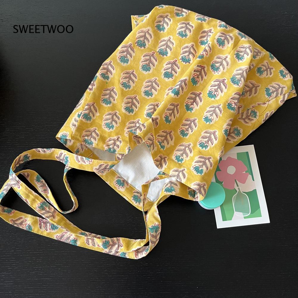 Pastoral Plant Print Soft Wove - Women Bags India 评论和价格