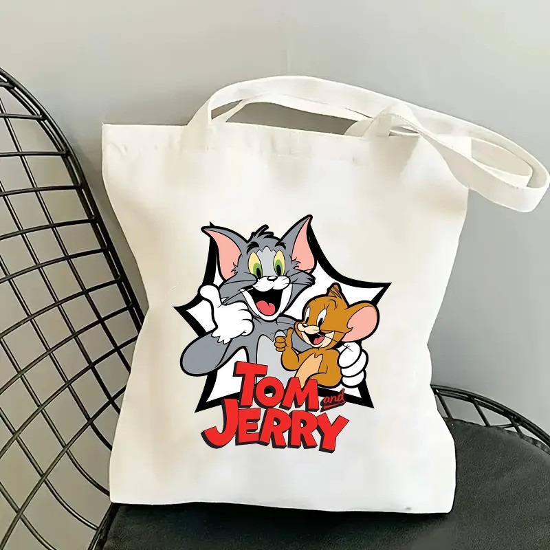 Tom and Jerry Cute Canvas Bag  - Women Bags For Gift 评论和价格