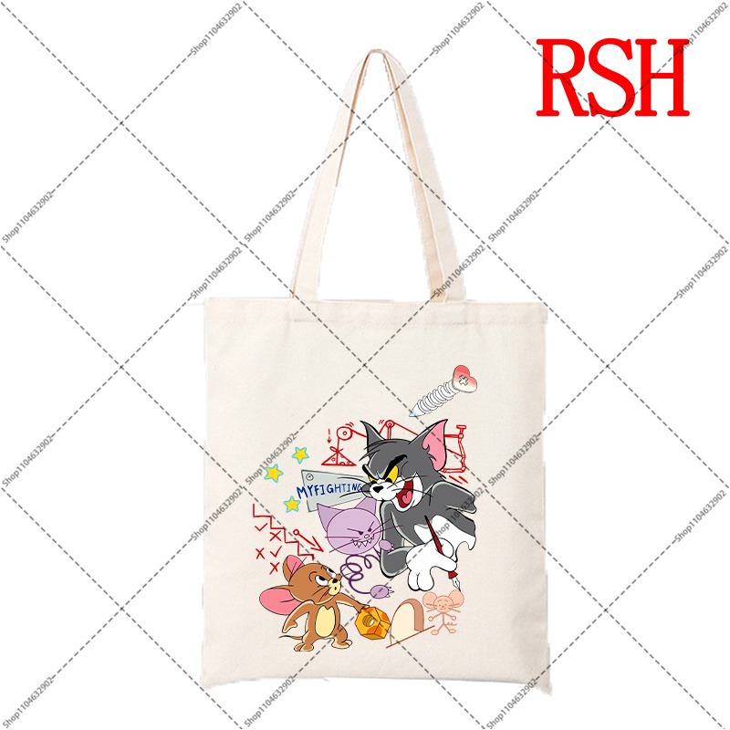 Tom and Jerry Cute Canvas Bag  - Women Bags For Gift 评论和价格