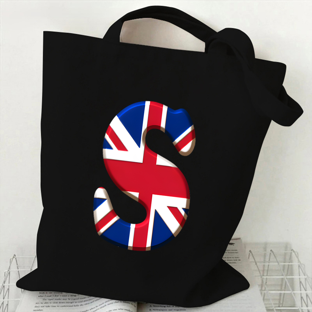 A-Z 26 Letter Canvas Tote Bag  - Women Bags Uk 评论和价格