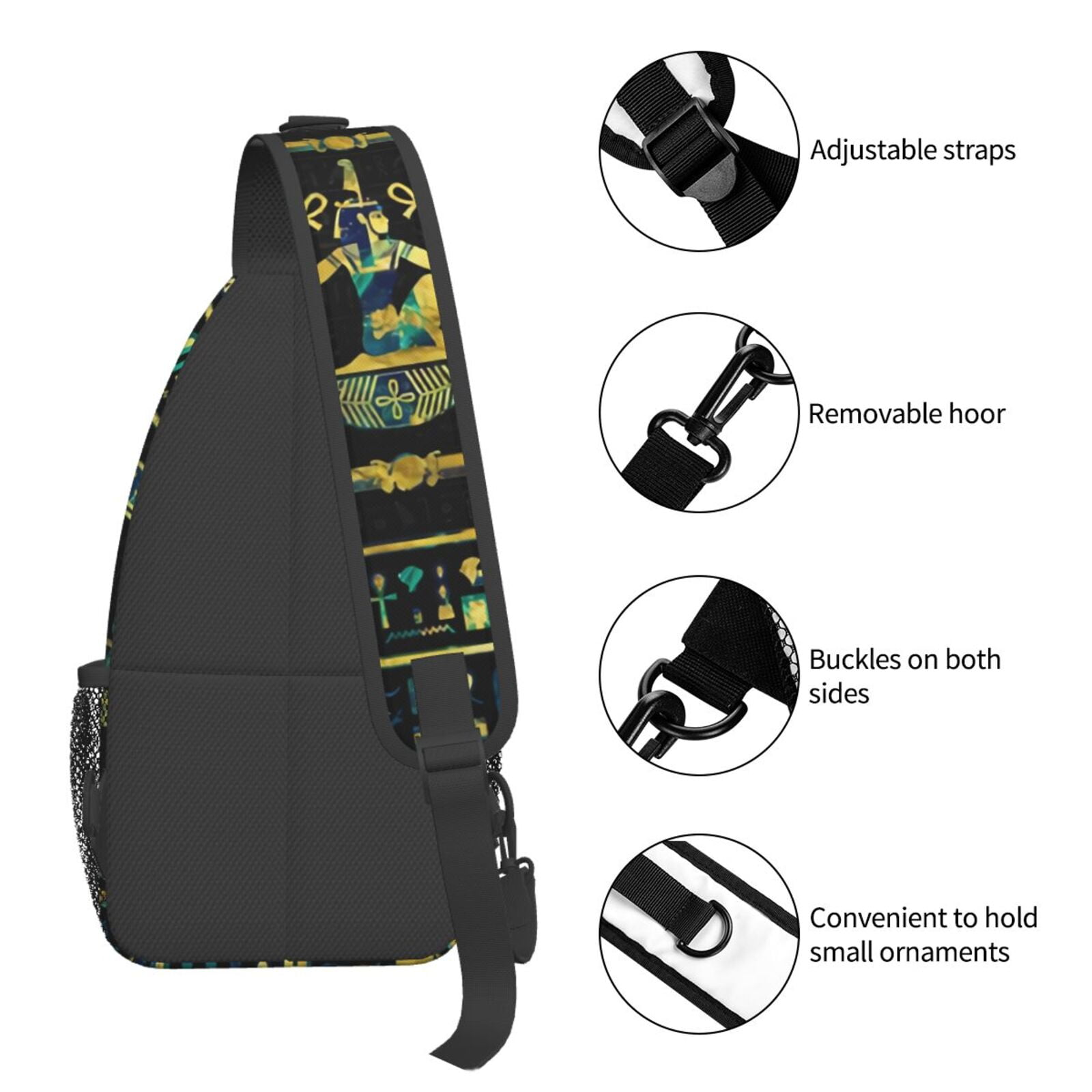 Egyptian Hieroglyphs Golden In - Women Bags India 评论和价格